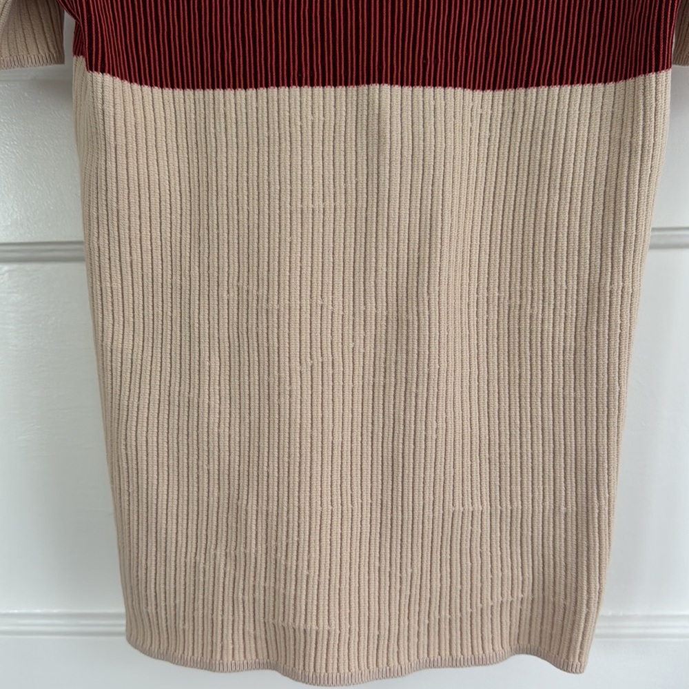 Tory Burch Plaited Rib Short Sleeve Top Medium - Picture 9 of 12